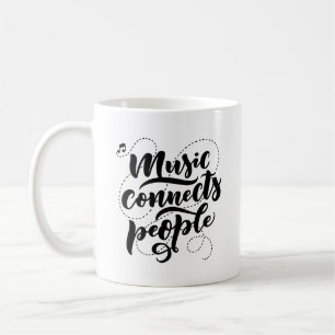 Musik verbindet Typografie-Tasse Kaffeetasse