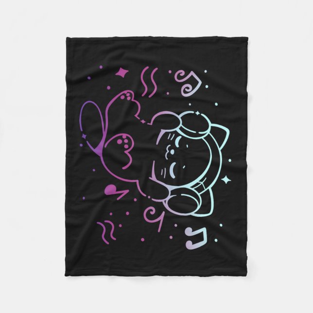 Musik-Vibing Fleecedecke (Vorderseite)