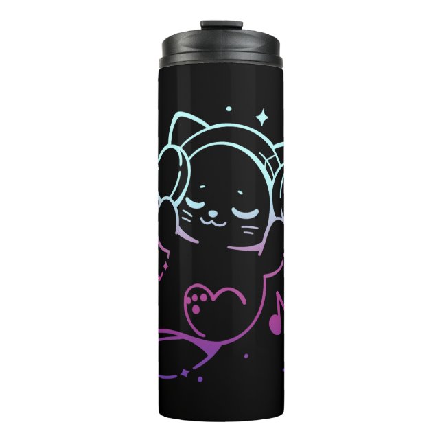 Musik-Vibing Thermosbecher (Vorderseite)