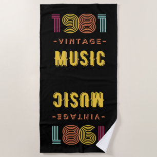 Musik Vintag 1981 Strandtuch