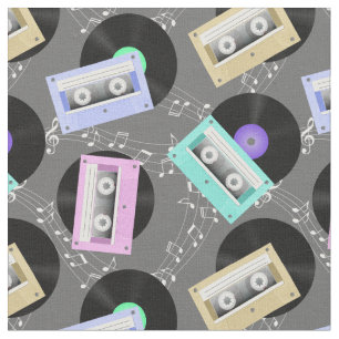 Musik - Vinyl-Platten und Kassetten Stoff