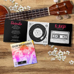 Musik Vinyl Record DJ Drehtisch Cassette Wedding Dreifach Gefaltete Einladung<br><div class="desc">Diese Vinyl Record Hochzeit Einladungskarte ist eine einzigartige und kreative Art, Gäste zu Ihrem besonderen Tag einzuladen. Das Hinzufügen von Foto- und Namensinitialen auf der Vorderseite, die wie ein Cover eines Musikalbums aussehen sollen, verleiht dem Gast eine persönliche Touch und sorgt für einen unvergesslichen Sake zum Verweilen. Diese Einladungen sind...</div>