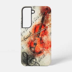 Musik Violin Musiker Musical Benutzerdefinierter N Samsung Galaxy Hülle