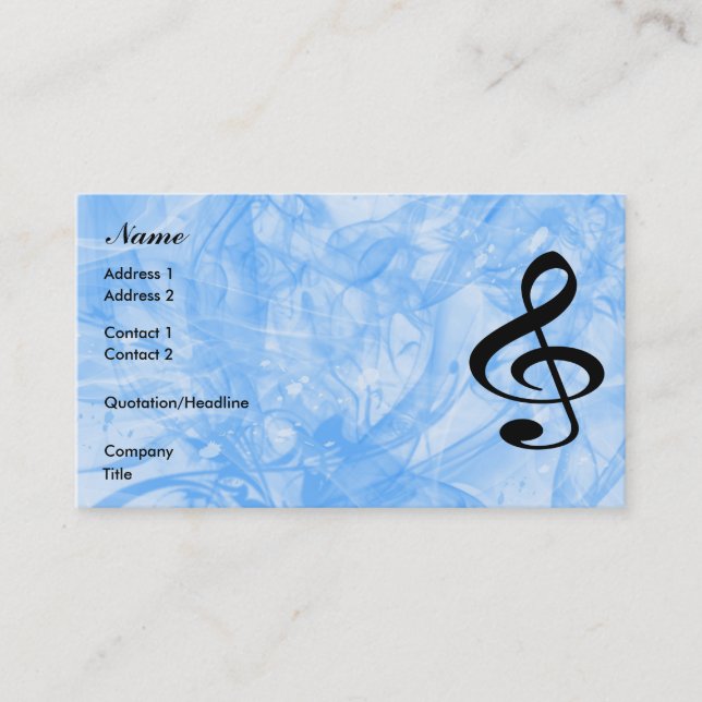 Musik Visitenkarte (Vorderseite)