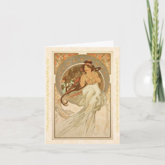 Musik von Alphonse Mucha, Happy Birthday Karte