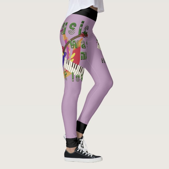 Musik war meine erste Liebe, Keyboard, Gitarre Leggings (Rechts)