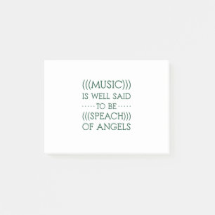 Musik wird gut als Engel bezeichnet Post-it Klebezettel