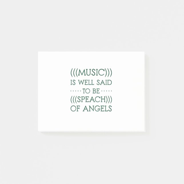 Musik wird gut als Engel bezeichnet Post-it Klebezettel (Vorderseite)
