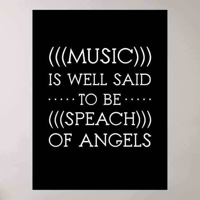 Musik wird gut als Engel bezeichnet Poster (Vorne)