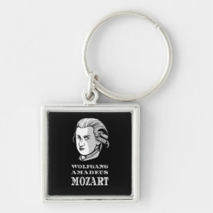 Musik - Wolfgang Amadeus Mozart Porträt Schlüsselanhänger