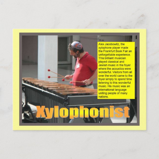 Musik, Xylophonist Postkarte (Vorderseite)