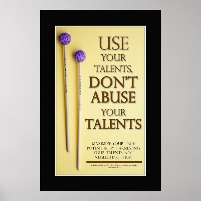 Musik-Zitate - Inspirationelles Schlagzeug Poster (Vorne)