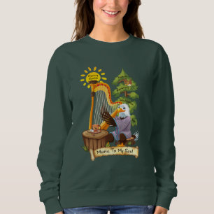 Musik zum Soul-Adler, der musikalische Harfe Sweatshirt