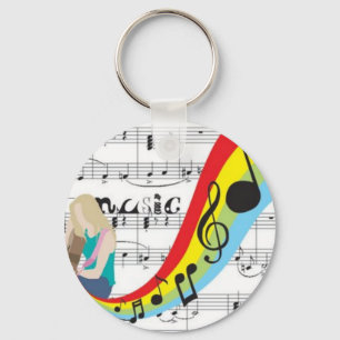 Musikalisch Anmerkungen Farben Schlüsselanhänger