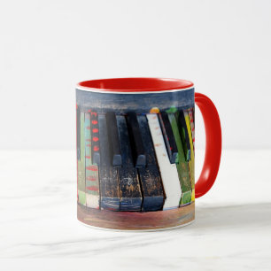 Musikalisch bemalt Klaviertasten Kaffeemaschine Ta Tasse
