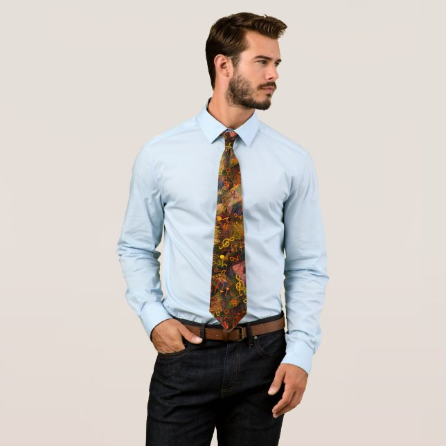Musikalische Abstrakte Print Necktie Krawatte (Beispiel)
