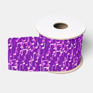 Musikalische Anmerkungen drucken - violettes Lila, Ripsband
