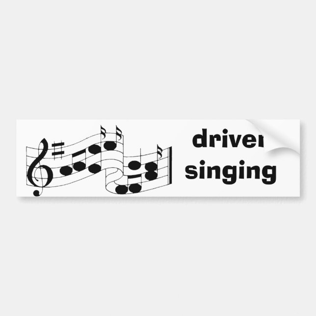 musikalische Anmerkungen, Fahrer-Gesang Autoaufkleber (Vorne)