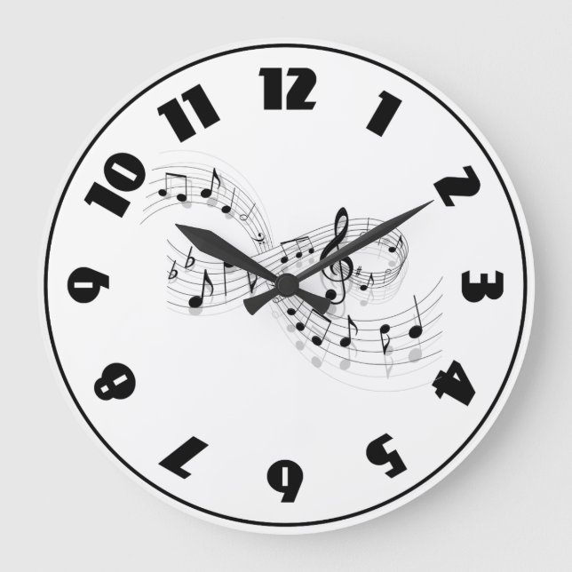 Musikalische Anmerkungen über PersonalStreckentakt Große Wanduhr (Vorderseite)