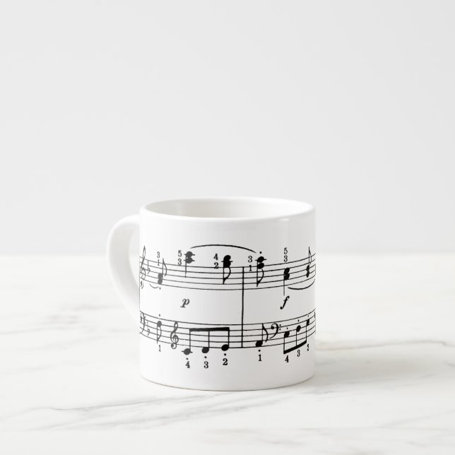 Musikalische Anmerkungenespresso-Tasse Espressotasse (Vorderseite Links)