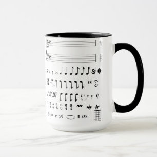 Musikalische Anmerkungs-Becher Tasse
