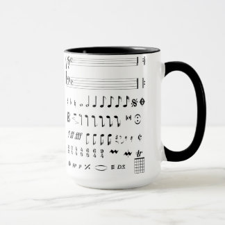 Musikalische Anmerkungs-Becher Tasse