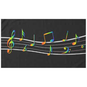 musikalische Anmerkungs-Kerbe des Regenbogen-3D Tischdecke