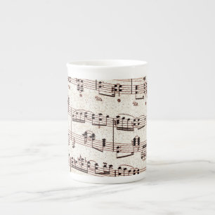 Musikalische Anmerkungs-Knochen-China-Tasse Prozellantasse