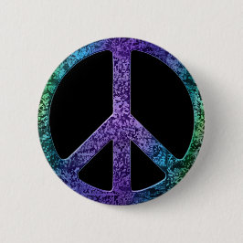 Musikalische Anmerkungs-Muster-Friedenszeichen Button