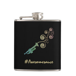 Musikalische Awesomesauce bunte Trompete-Flasche Flachmann
