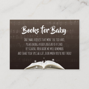 Musikalische Babyparty holen einen Buch-Einsatz Begleitkarte