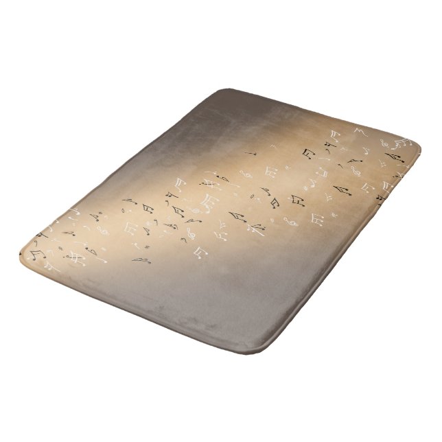 Musikalische Bemerkungen Golden Light Bath Mat Badematte (Schrägansicht)