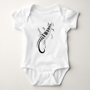 Musikalische Bemerkungen zu Klaviertasten Baby Strampler