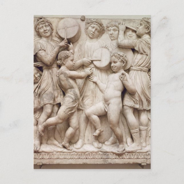 Musikalische Engel, Relief aus Kantoria Postkarte (Vorderseite)