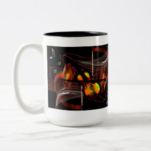 Musikalische Fantasie Zweifarbige Tasse