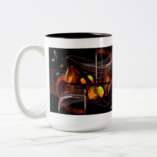 Musikalische Fantasie Zweifarbige Tasse (Links)