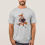 Musikalische Fuchsillustration T-Shirt<br><div class="desc">Niedlicher roter Fuchs mit einer Akkordeon Watercolorsillustration.</div>