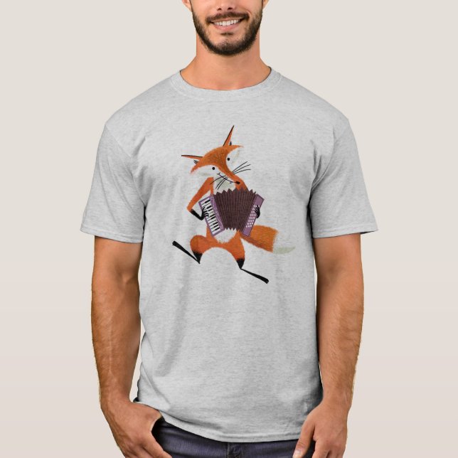 Musikalische Fuchsillustration T-Shirt (Vorderseite)