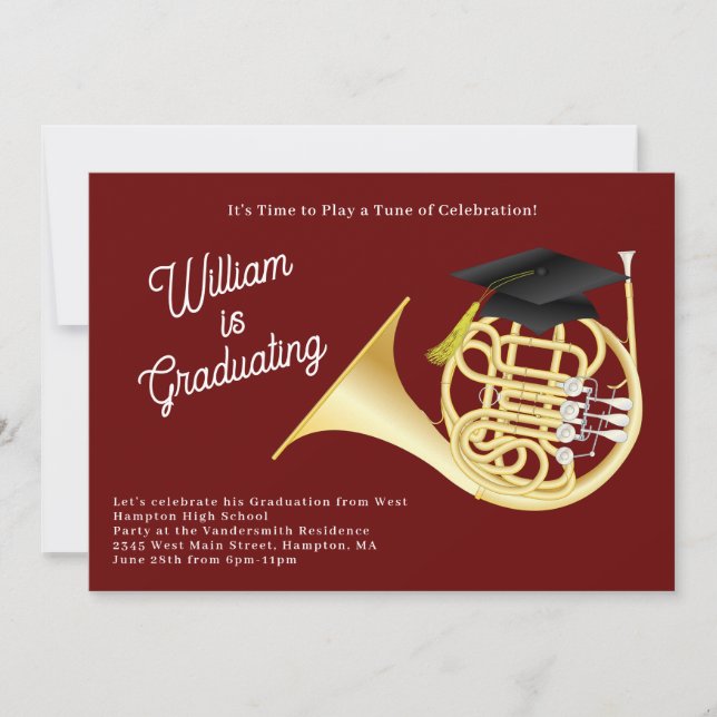 Musikalische Graduiertenmusik Einladung (Vorderseite)