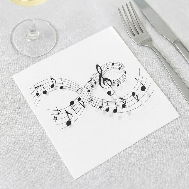 Musikalische Hinweise auf einem Stabsband-Papier N Serviette (Von Creator hochgeladen)