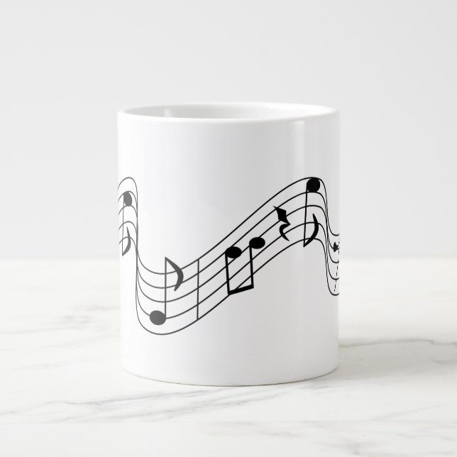 Musikalische Hinweise Jumbo-Tasse (Vorderseite)