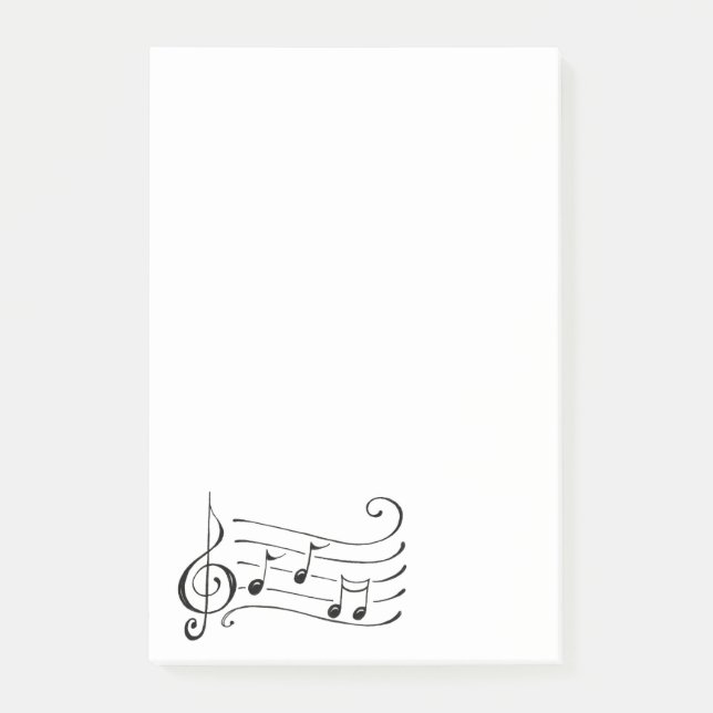 Musikalische Hinweise Post-it Klebezettel (Vorderseite)