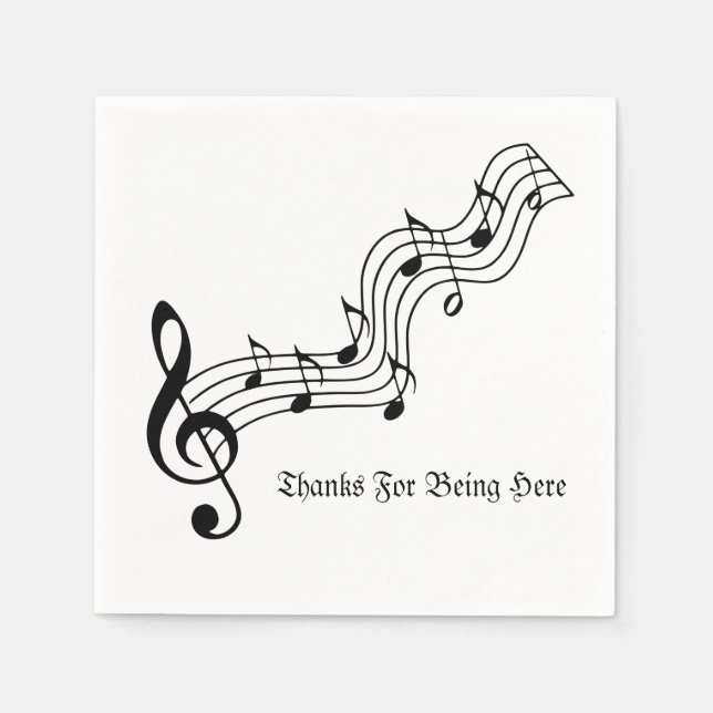 Musikalische Hinweise Serviette (Vorderseite)