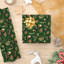 Musikalische Instrumente Weihnachtsmuster Dunkelgr