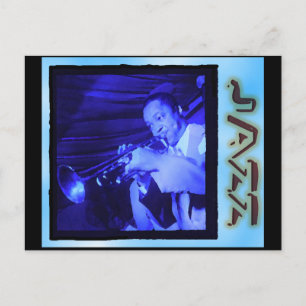 Musikalische Interludien: Vintage Jazz Postkarte