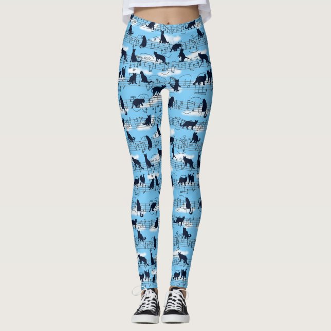 musikalische Kätzchen Leggings (Vorderseite)