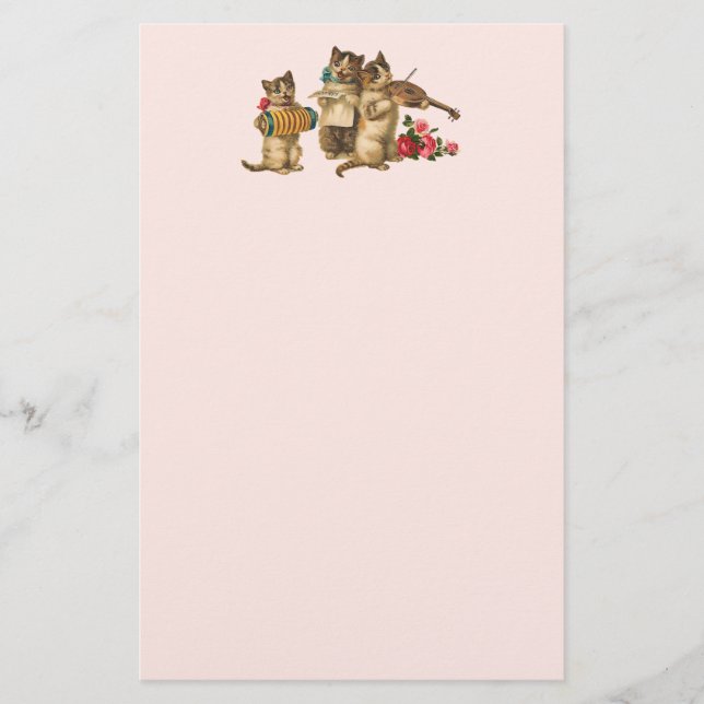 Musikalische Katzen Briefpapier (Vorderseite)