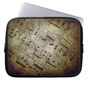 Musikalische Kerbe des alten Blattes, Laptopschutzhülle