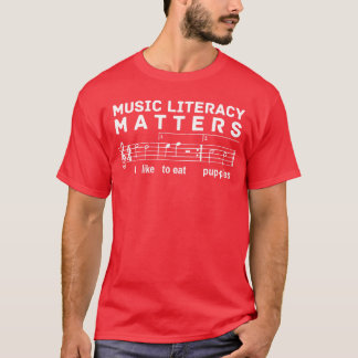 Musikalische Lesefähigkeit s ich mag es, Welpen Mä T-Shirt