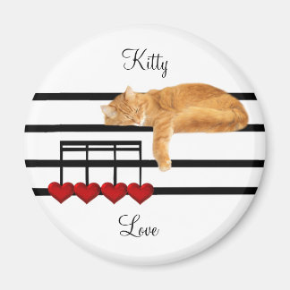 Musikalische Liebe Kitty Cat Magnet